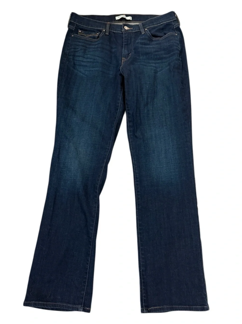 Levi’s 505 Flap Pocket Jean Dark Blue Wash Mid-Rise Bootcut Straight 12 (32x31)